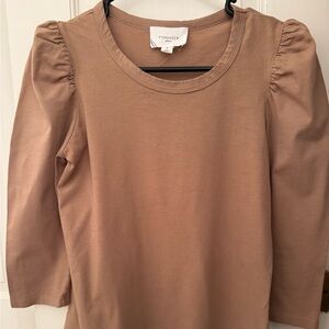 Pomander Place Women's 3/4 Sleeve Top: Tan